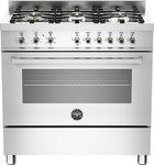 La Germania PRO90 6 HYB X T Inox Κουζίνα Με 6 Εστίες Αερίου & Φούρνο Υβριδικό