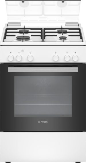 Pitsos PAC003D20 ελεύθερη κουζίνα με εστίες και φούρνο αερίου 71Lt 60cm A