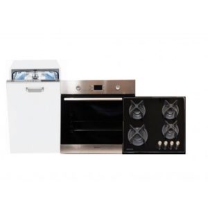 Davoline Set OBL 8000 Inox Φούρνος + GOG 400BL Κεραμική Εστία Γκαζιού + DFI 45/60 A+ Πλυντήριο Πιάτων