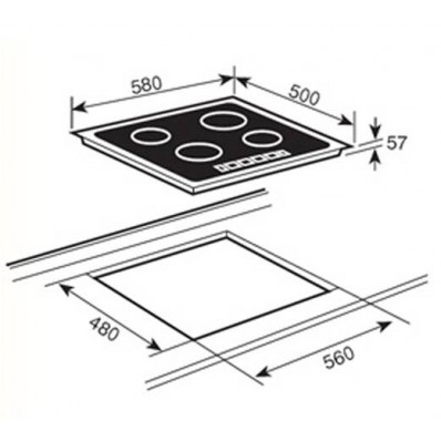 Davoline Set OBL 8000 Inox Φούρνος + GOG 400BL Κεραμική Εστία Γκαζιού + DFI 45/60 A+ Πλυντήριο Πιάτων - Image 8