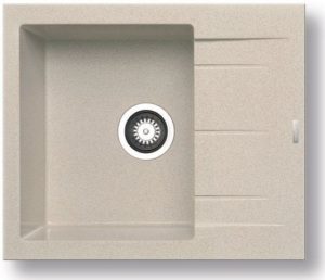 Pyramis Pyragranite Alazia (59x50) 1B 1D Γρανιτένιος Beige Ένθετος Νεροχύτης 079809211