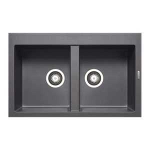 Pyramis Pyragranite Alazia (79X50) 2B Γρανιτένιος Iron Grey Ένθετος Νεροχύτης 070037211