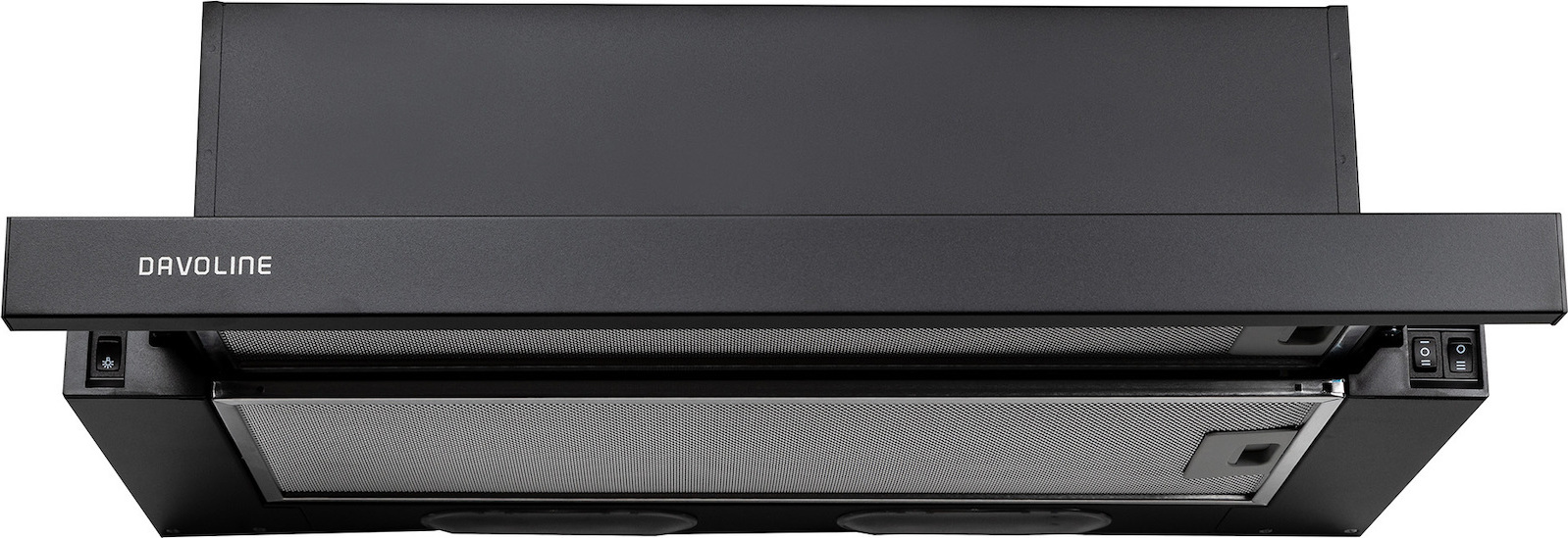 Davoline Delta 060 BL Μαύρος Απορροφητήρας Συρόμενος