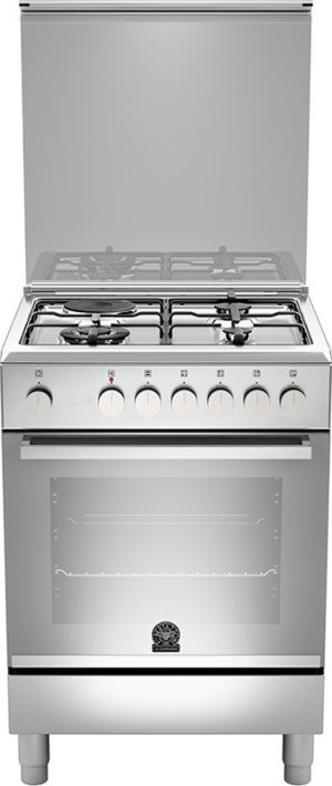 La Germania TU6 2C1 91 D X Inox Μικτή Κουζίνα με 3 Εστίες Αερίου + 1 Ηλεκτρική & Φούρνο Ηλεκτρικό MultiFunction