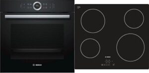 Bosch HBG634BB1 + PKE611B17 Εντοιχιζόμενο Σετ Αυτόνομο Α+ Black