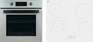 Davoline DSGO 8004 Εντοιχιζόμενος Φούρνος Inox + WVC 6005 Λευκή Κεραμική Εστία Αφής