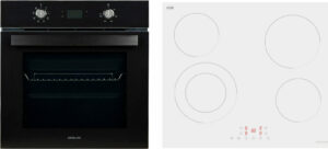 Davoline Σετ Εντοιχισμού Φούρνος DSBO 8004 + WVC 6005 Λευκή Κεραμική Εστία Αφής