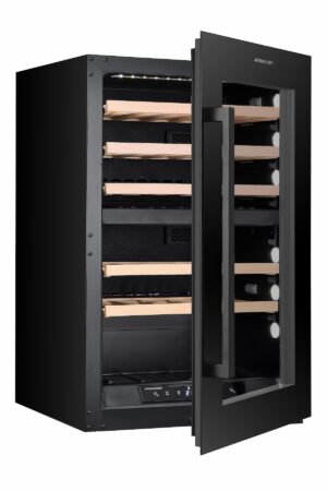 MASTERZEN XPR W48DT Πλήρως Εντοιχιζόμενος Διζωνικός Συντηρητής Κρασιών 42 Φιαλών Aνω του Πάγκου | Μαύρη Πόρτα