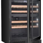 MASTERZEN XPR W46DT Ελεύθερος/Εντοιχιζόμενος Διζωνικός Συντηρητής Κρασιών 39 Φιαλών Κάτω του Πάγκου | Μαύρη Πόρτα