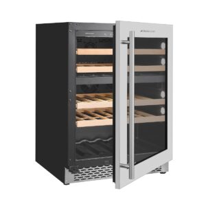 MASTERZEN XPR W46DT Ελεύθερος/Εντοιχιζόμενος Διζωνικός Συντηρητής Κρασιών 39 Φιαλών Κάτω του Πάγκου