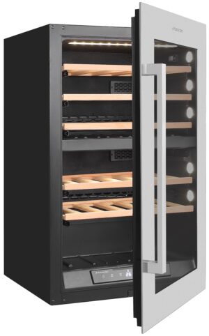 MASTERZEN XPR W48DT Πλήρως Εντοιχιζόμενος Διζωνικός Συντηρητής Κρασιών 42 Φιαλών Aνω του Πάγκου | Inox Πόρτα