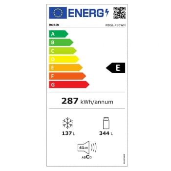 Robin RBGL-495WH Ψυγειοκαταψύκτης 481lt NoFrost Υ192xΠ70xΒ72εκ. Λευκός - Image 4