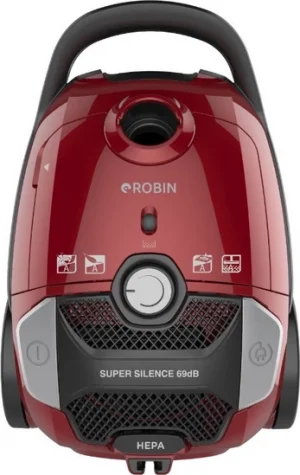 Robin RB-1801 Ηλεκτρική Σκούπα 700W με Σακούλα 3lt Κόκκινη