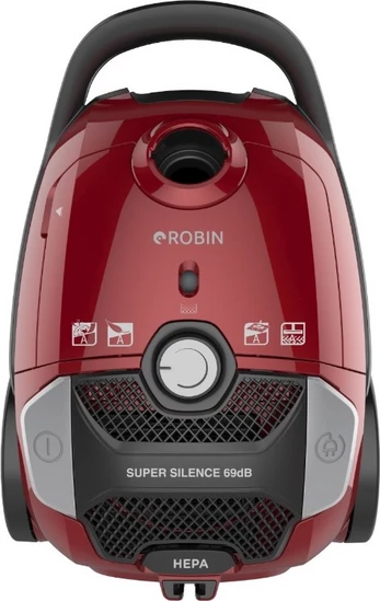 Robin RB-1801 Ηλεκτρική Σκούπα 700W με Σακούλα 3lt Κόκκινη