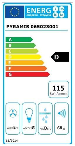 Pyramis Fiero Απορροφητήρας Καμινάδα 90cm Μαύρος 065023001 - Image 2