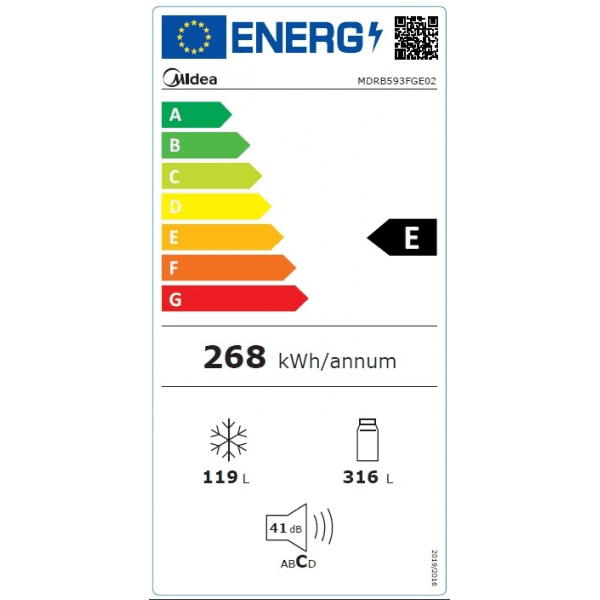 MIDEA MDRB593FGE02 INOX ΨΥΓΕΙΟΚΑΤΑΨΥΚΤΗΣ NO FROST - Image 2