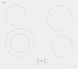 Davoline WVC 6005 Αυτόνομη κεραμική εστία 60cm Λευκή