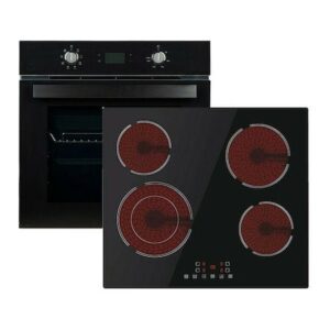 Davoline DSBO 8004 + OBVC605Z Φούρνος άνω Πάγκου 72lt με Κεραμικές Εστίες Μαύρος