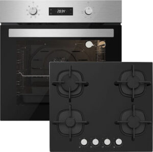 Davoline DSXO 8004 IX + GGDS 400 BL Φούρνος άνω Πάγκου 72lt με Εστίες Αερίου Π59.5εκ