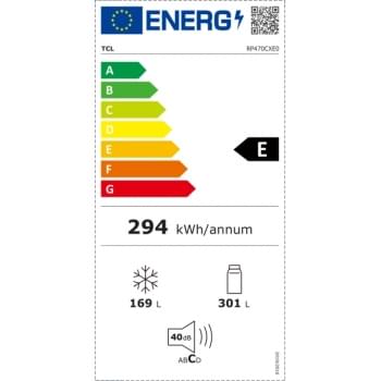 Tcl RP470CXE0 Ψυγείο Ντουλάπα Inox E - Image 2