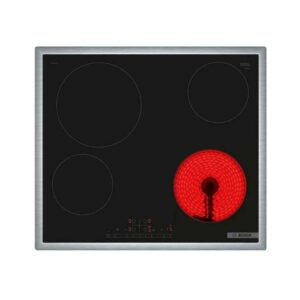 Bosch PKE645FP2E Κεραμική Εστία Αυτόνομη Inox με Λειτουργία Κλειδώματος 58.3×51.3εκ.