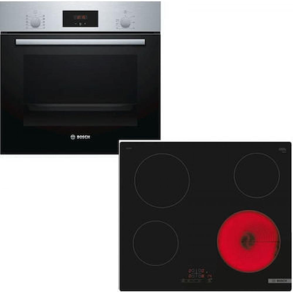 Bosch HBF154ES0 Εντοιχιζόμενος Φούρνος + PKE611BB2E Εντοιχιζόμενη Κεραμική Εστία