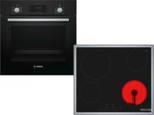 Bosch HBF134EB1 + PKE645FP2E Φούρνος άνω Πάγκου 66lt με Κεραμικές Εστίες