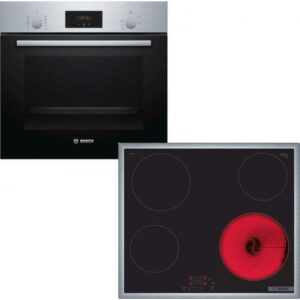 Bosch HBF154ES0 + PKE645BB2E Φούρνος άνω Πάγκου 66lt με Κεραμικές Εστίες