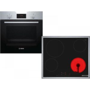Bosch HBF134ES1 + PKE645FP2E Φούρνος άνω Πάγκου 66lt με Κεραμικές Εστίες