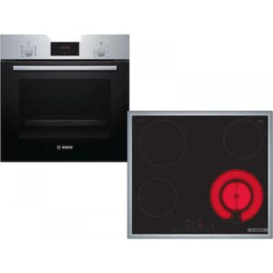 Bosch HBF134ES1 + PKF645FP3E Φούρνος άνω Πάγκου 66lt με Κεραμικές Εστίες