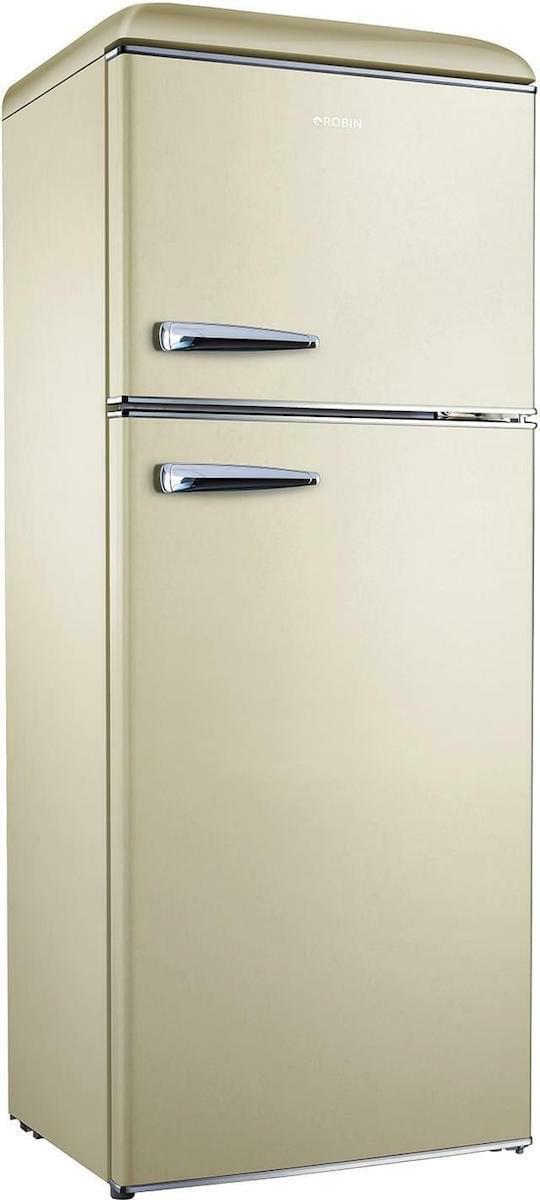 Robin RB-280 Beige Retro Ψυγείο δίπορτο Full NoFrost μπέζ
