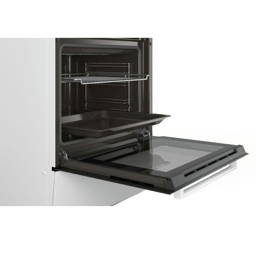 Bosch HKA090220 Κουζίνα 66lt με Κεραμικές Εστίες Π60εκ. Λευκή - Image 2