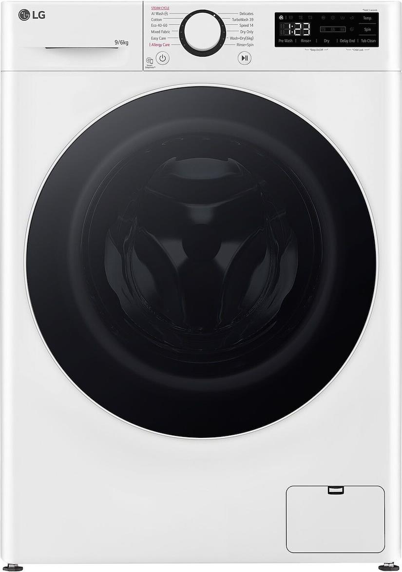 LG D4R5009TSWW Πλυντήριο-Στεγνωτήριο Ρούχων 9kg/6kg Ατμού 1400 Στροφές