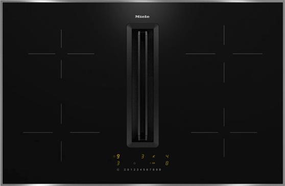 Miele KMDA 7272 FR-A Επαγωγική Εστία Αυτόνομη με Απορροφητήρα 80cm Μαύρη
