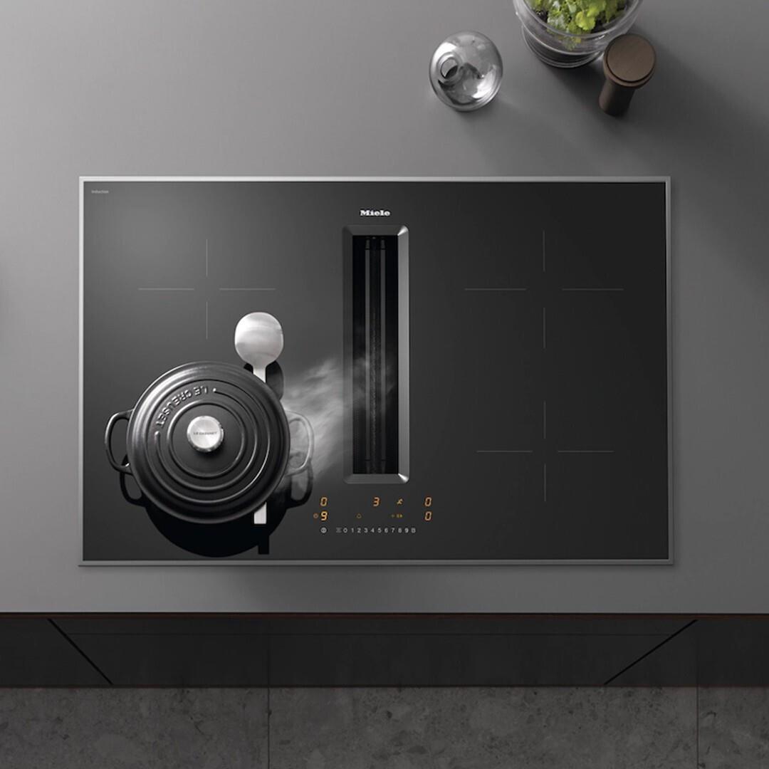 Miele KMDA 7272 FR-A Επαγωγική Εστία Αυτόνομη με Απορροφητήρα 80cm Μαύρη - Image 2