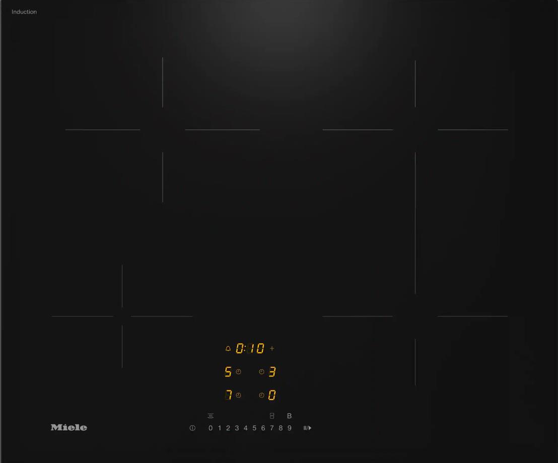 Miele KM 7363 FL Επαγωγική Εστία Αυτόνομη 60cm με Λειτουργία Κλειδώματος Black