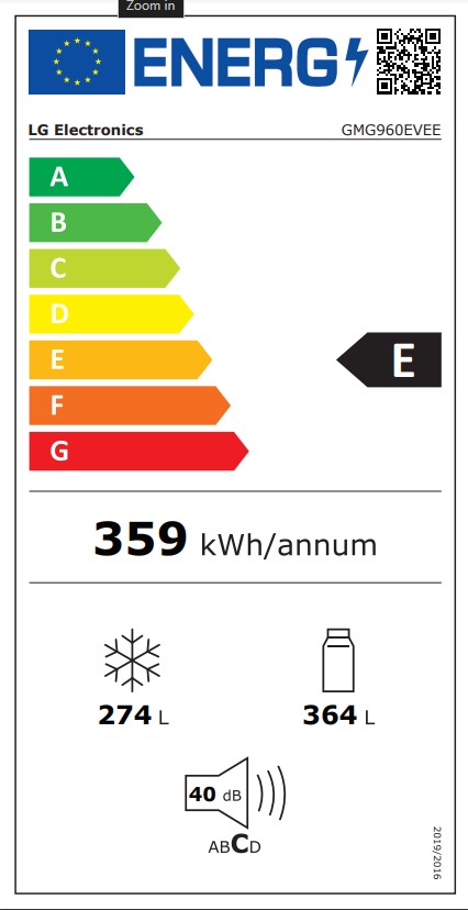 LG GMG960EVEE Total No Frost InstaView Ψυγείο Ντουλάπα - Image 9