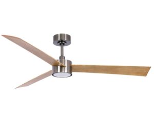 Lucci Air Ανεμιστήρας Climate IV Με LED Φως 132cm 6 Ταχύτητες Nickel/Wood - 8021610449