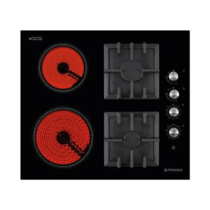 Pyramis Cast Iron Αυτόνομη Κεραμική Εστία Γκαζιού & Ρεύματος 2+2 Ζωνών 030013201