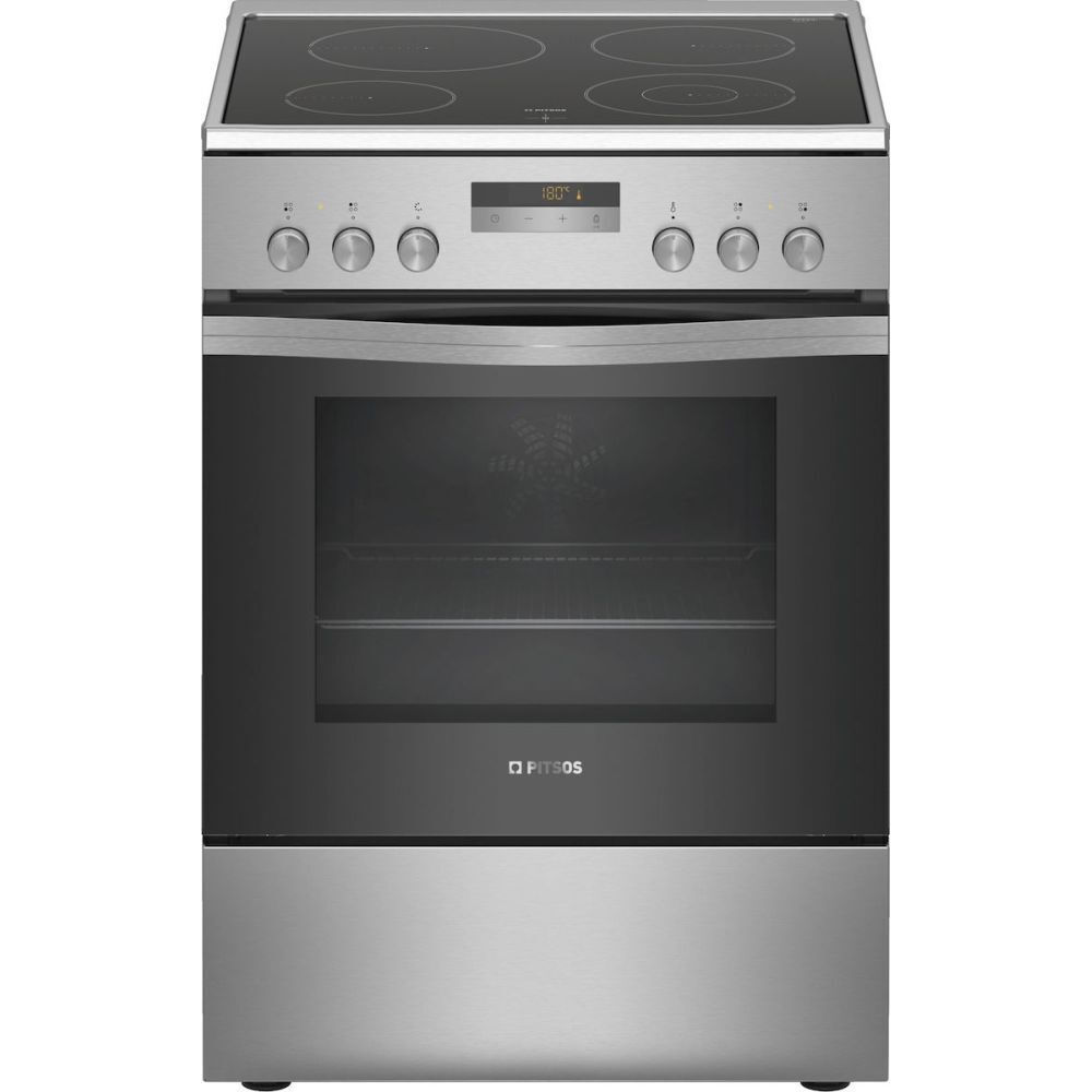 PITSOS PHST49250 63 Lt Inox Ηλεκτρική Κουζίνα Κεραμική
