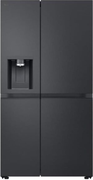 LG GSLE91EVAC Ψυγείο Ντουλάπα 461lt Full No Frost Υ179xΠ92.5xΒ73.5cm Μαύρο