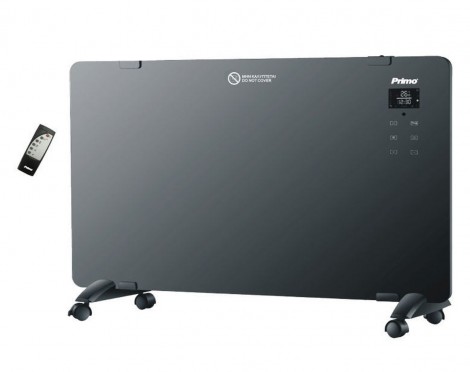 Primo PRPH-81025 Μαύρος 2000W Θερμοπομπός Γυαλί με Τηλεχειριστήριο (810025)