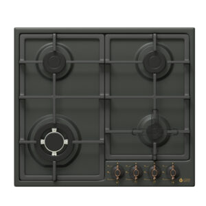 Thermogatz TGS 9511 BL Rustic Εστία Αερίου Αυτόνομη 63.5x61.5εκ, Mαύρη (04.405.124)