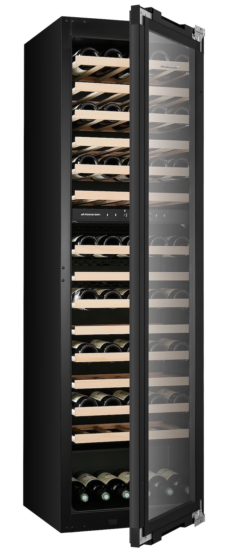 MASTERZEN XPR W106DT Πλήρως Εντοιχιζόμενος Διζωνικός Συντηρητής Κρασιών 87 Φιαλών | Decor Panel