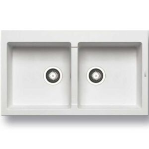 Pyramis Athlos 2B Ένθετος Νεροχύτης από Συνθετικό Γρανίτη Μ86xΠ50cm Snow 070071211