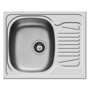 Pyramis Sparta 1B 1D Ένθετος Νεροχύτης 62x50cm Inox Σατινέ 100125201