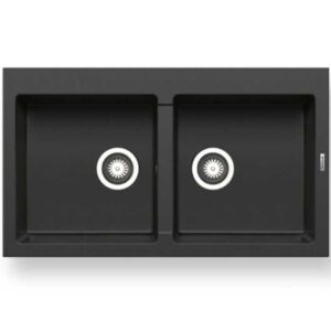 Pyramis Athlos 2B Ένθετος Νεροχύτης από Συνθετικό Γρανίτη 86x50cm Carbon 070071311