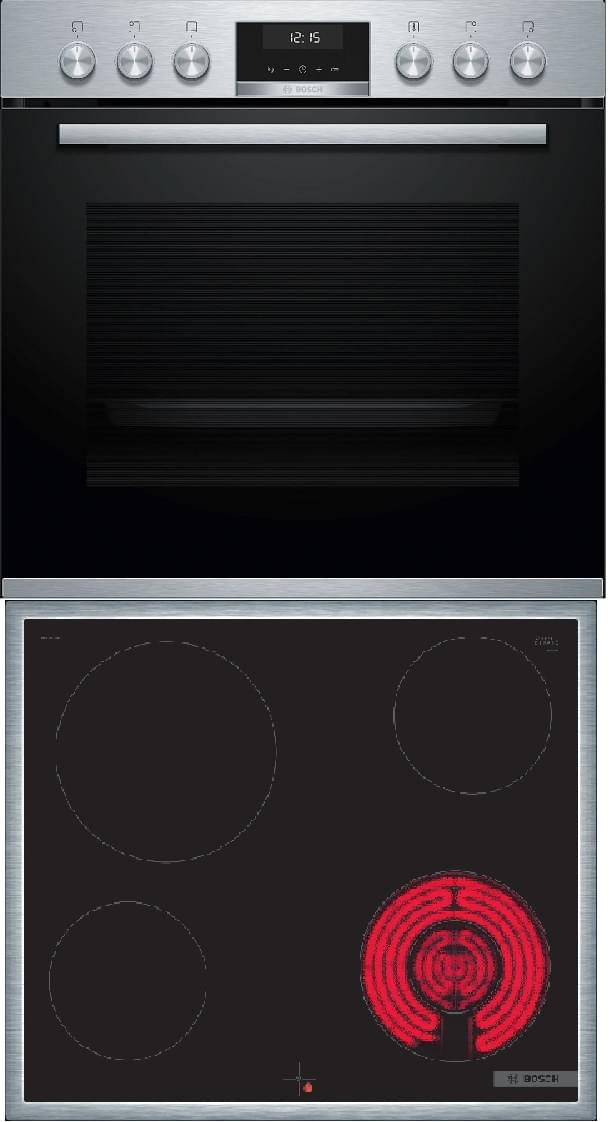 Bosch HEG537BS4 + NKF645GA2E σετ εντοιχισμού inox