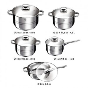 HomeVero HV-1010N Σετ Μαγειρικά Σκεύη 10τμχ