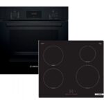 Bosch HBF134EB2 + PUE611BB5E Σετ Εντοιχισμού 66lt με Επαγωγικές Εστίες Μαύρο